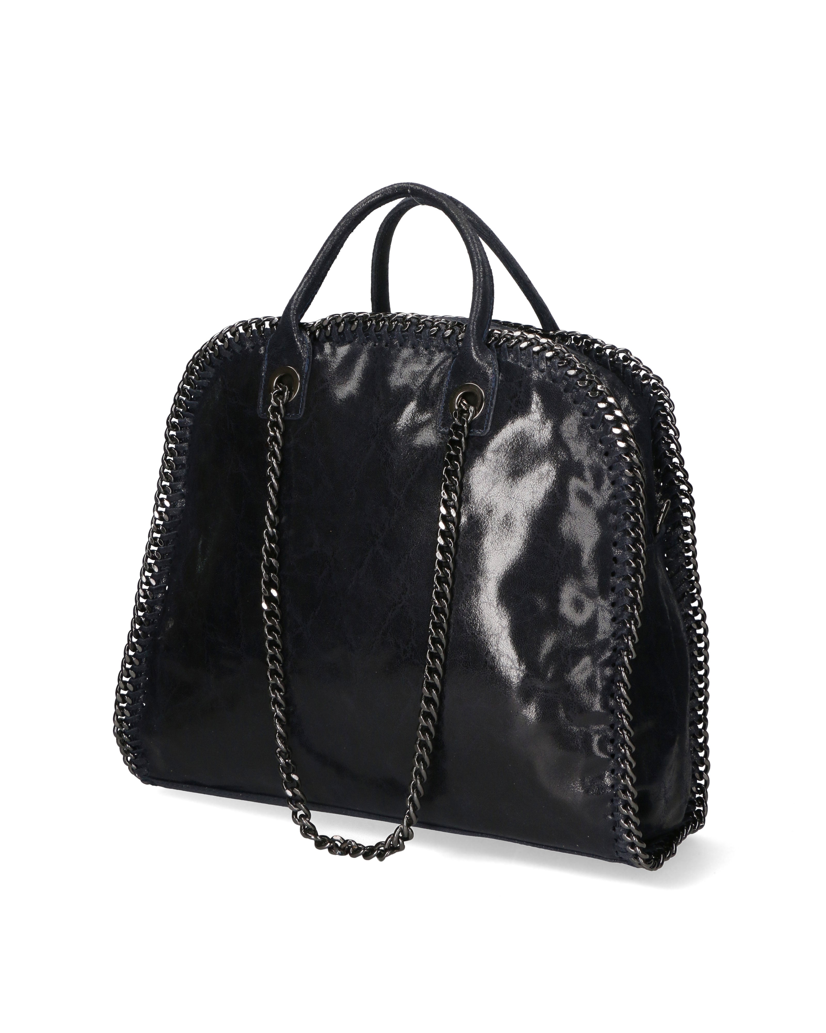 Erebea Borsa a mano da donna Vera pelle 80020-BLU Gave Lux