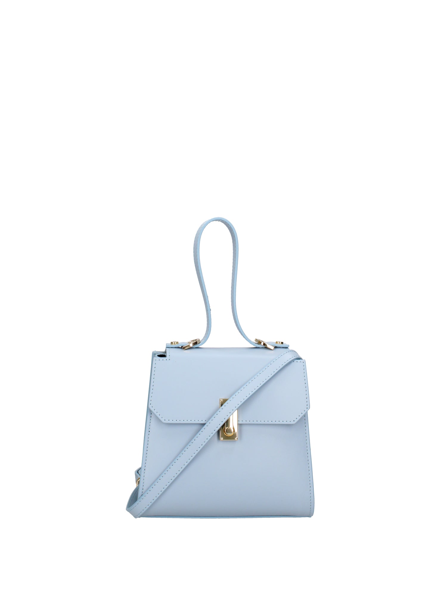 Borsa a mano da donna 100% pelle 07204-L366 CIELO Viola Castellani