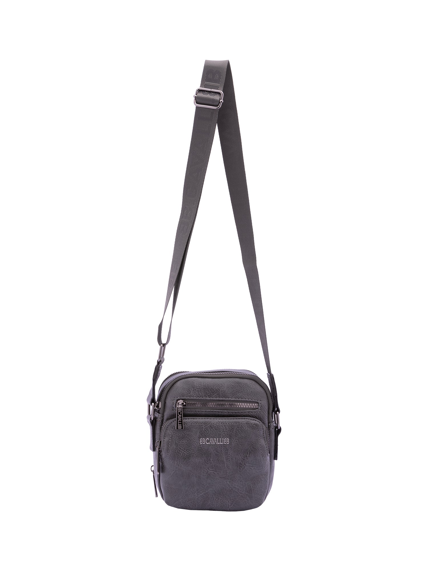 Borsa a tracolla da uomo Ecopelle BC1192-GRIGIO B Cavalli
