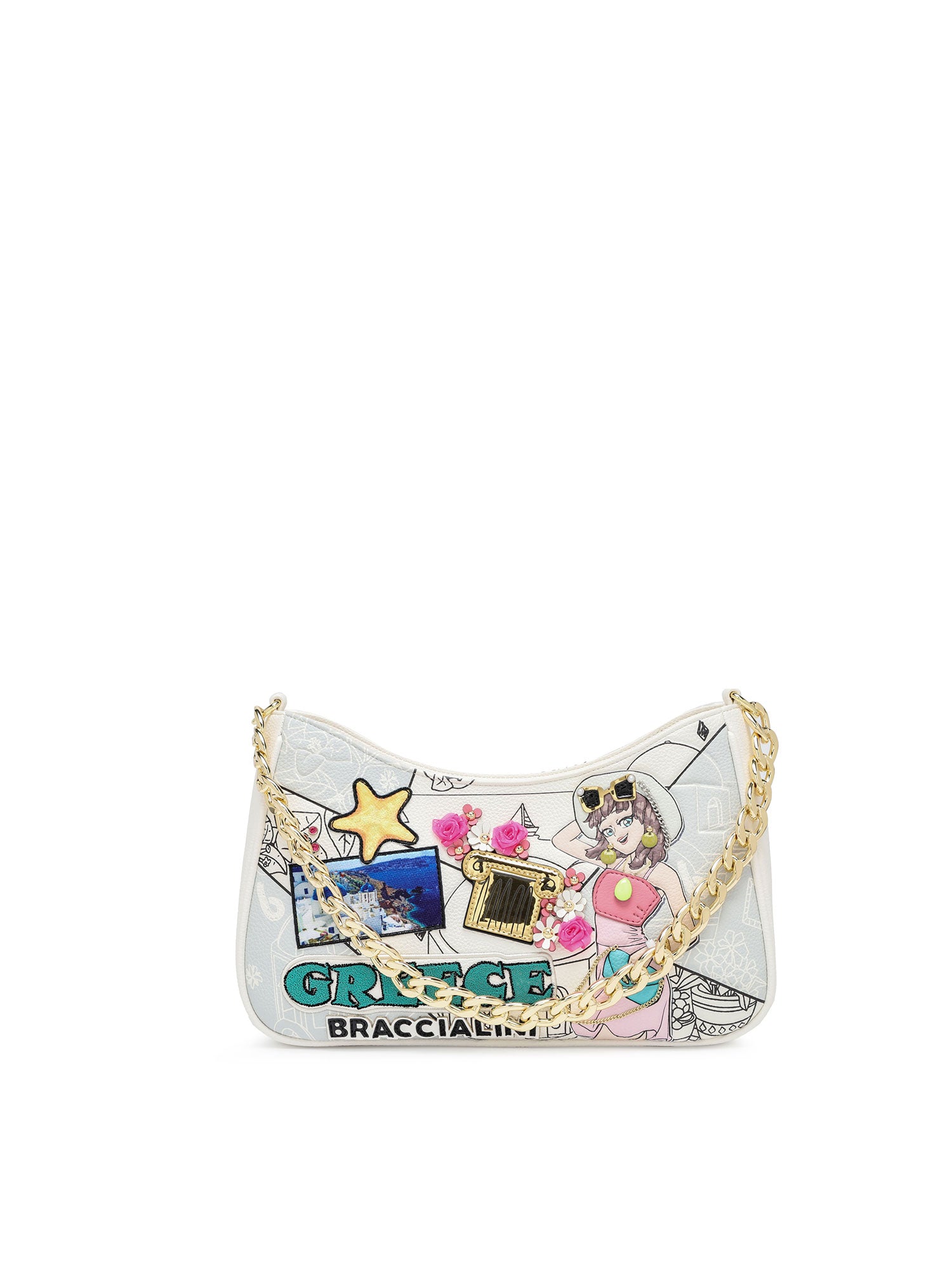 Lunaria Pro Borsa a spalla donna Poliestere + PU B17085-UNICO Braccialini
