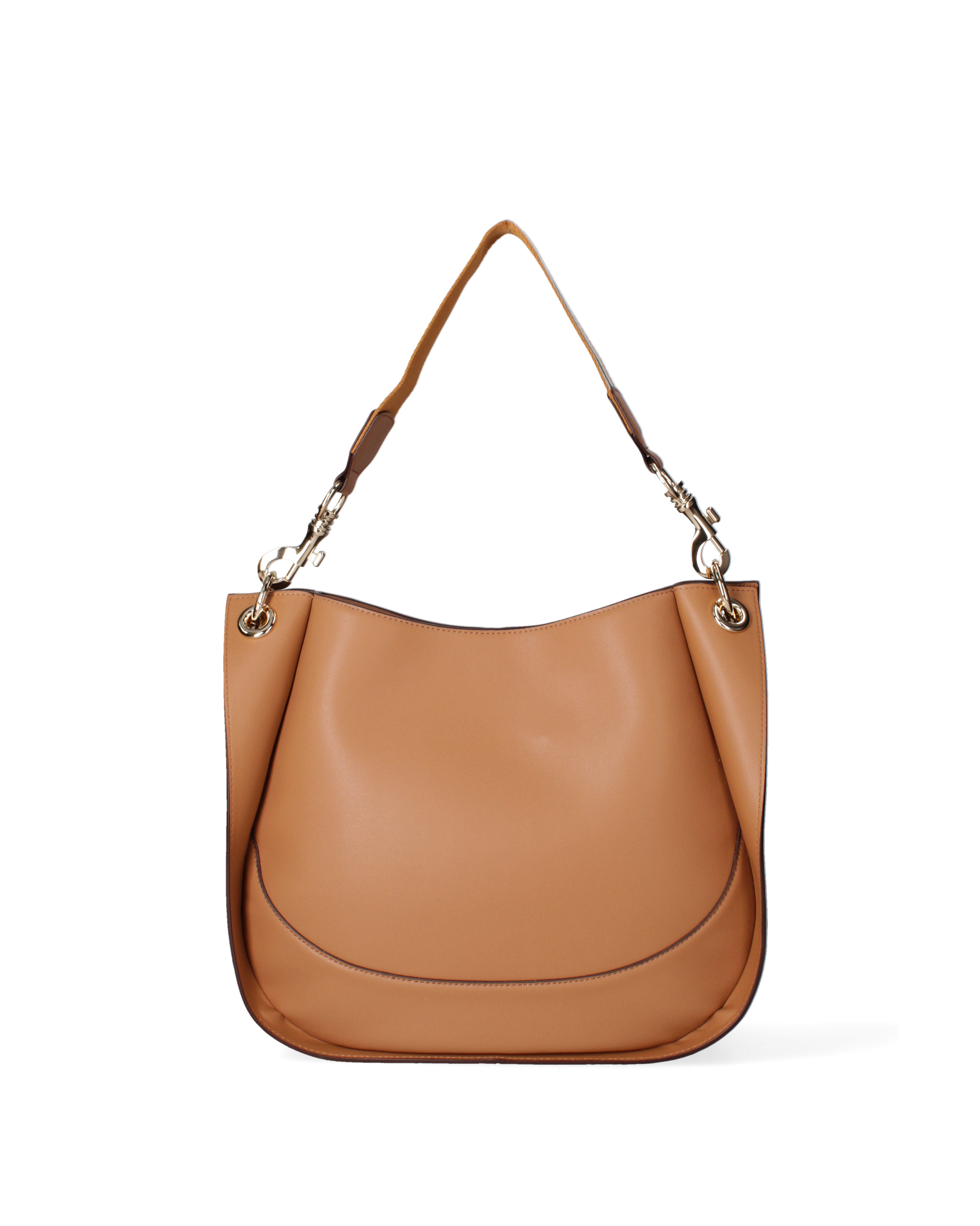 Borsa a spalla da donna 100% pelle riciclata 07224-Cuoio Viola Castellani