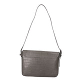 Azzurra Borsa a spalla da donna Vera pelle croco 05699-C27 GRIGIO SCURO Gave Lux