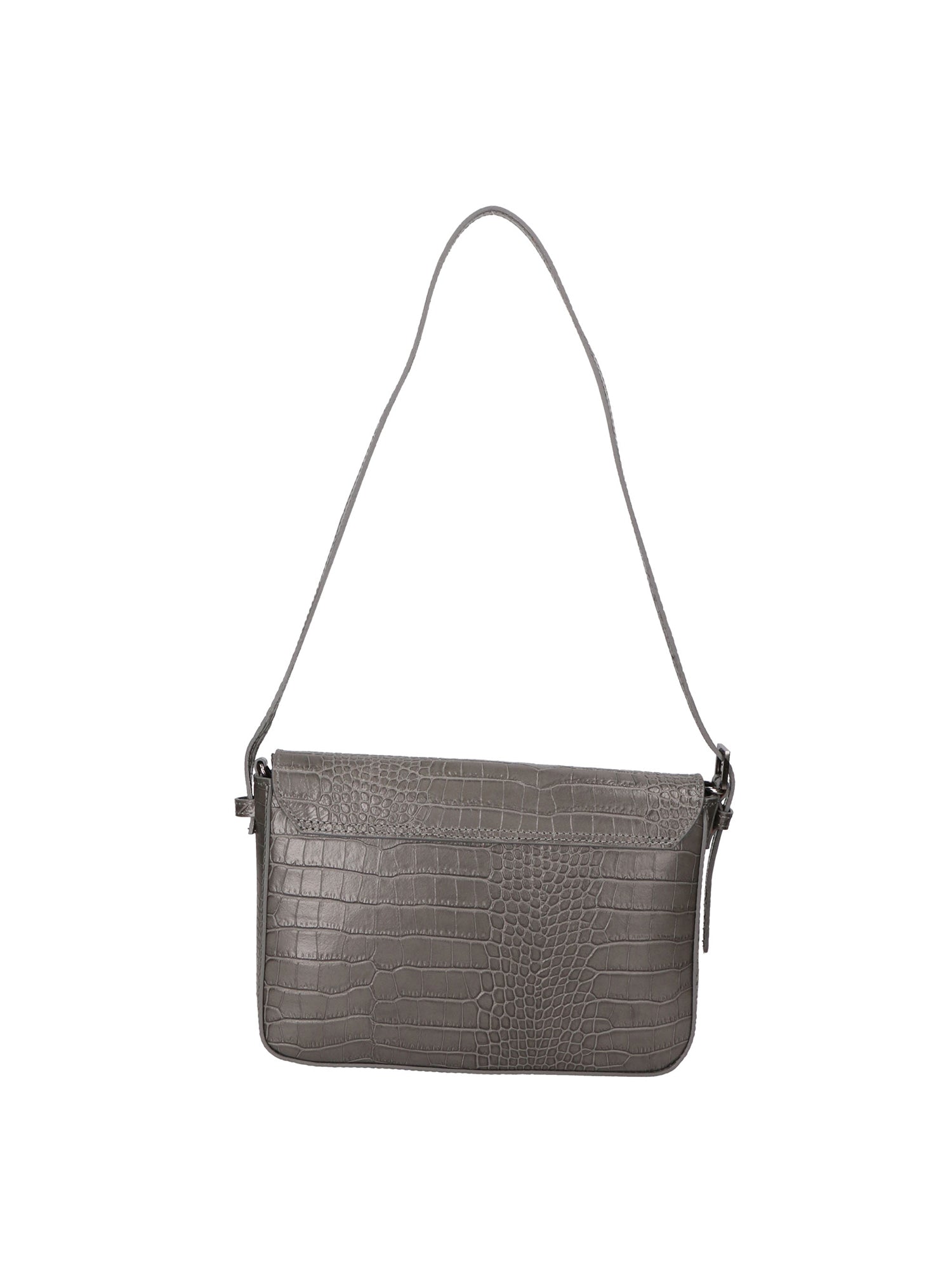 Azzurra Borsa a spalla da donna Vera pelle croco 05699-C27 GRIGIO SCURO Gave Lux