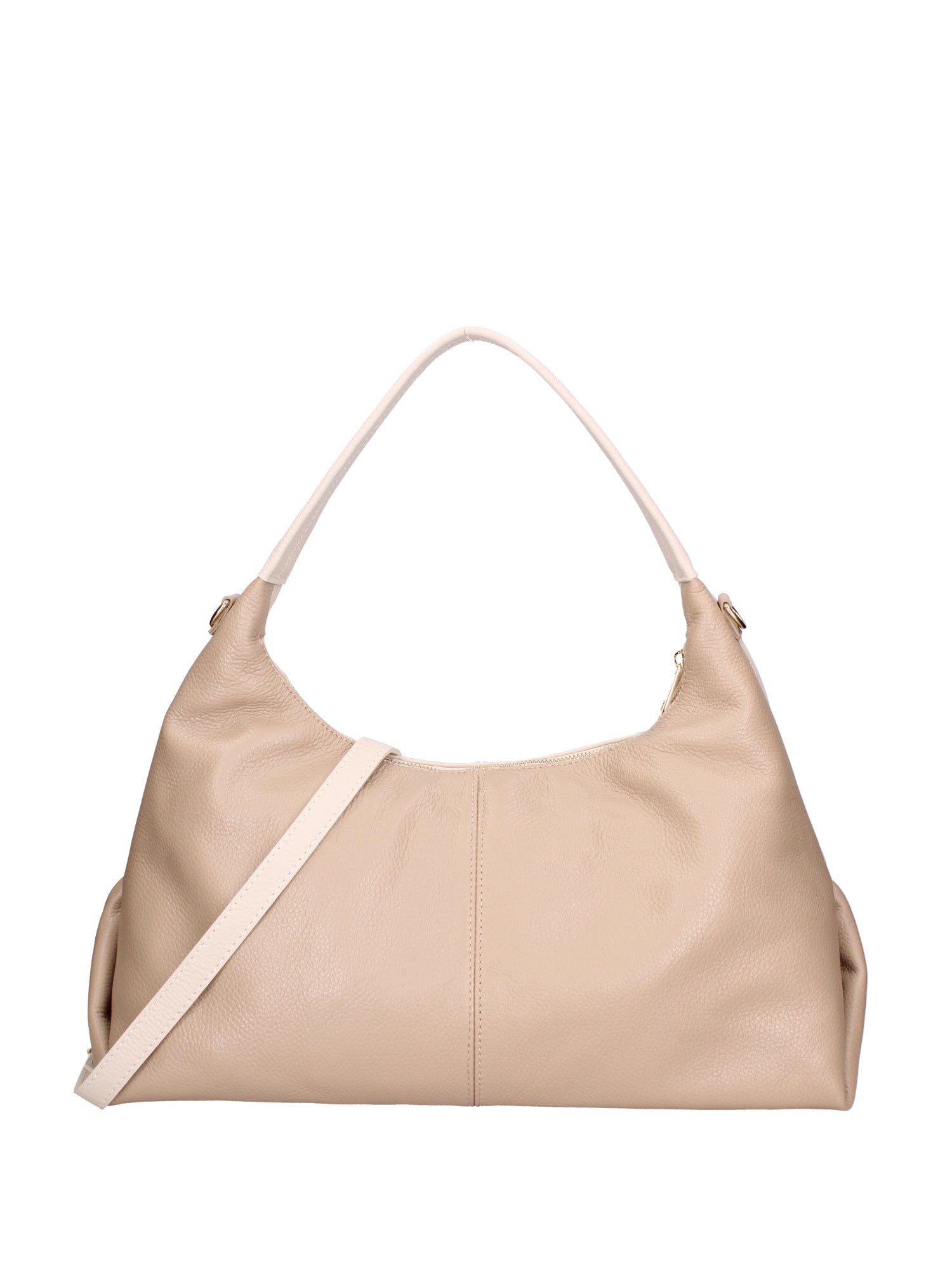 Borsa a spalla da donna Vera pelle 07233-D37 LATTE+D05 TAUPE Roberta Rossi