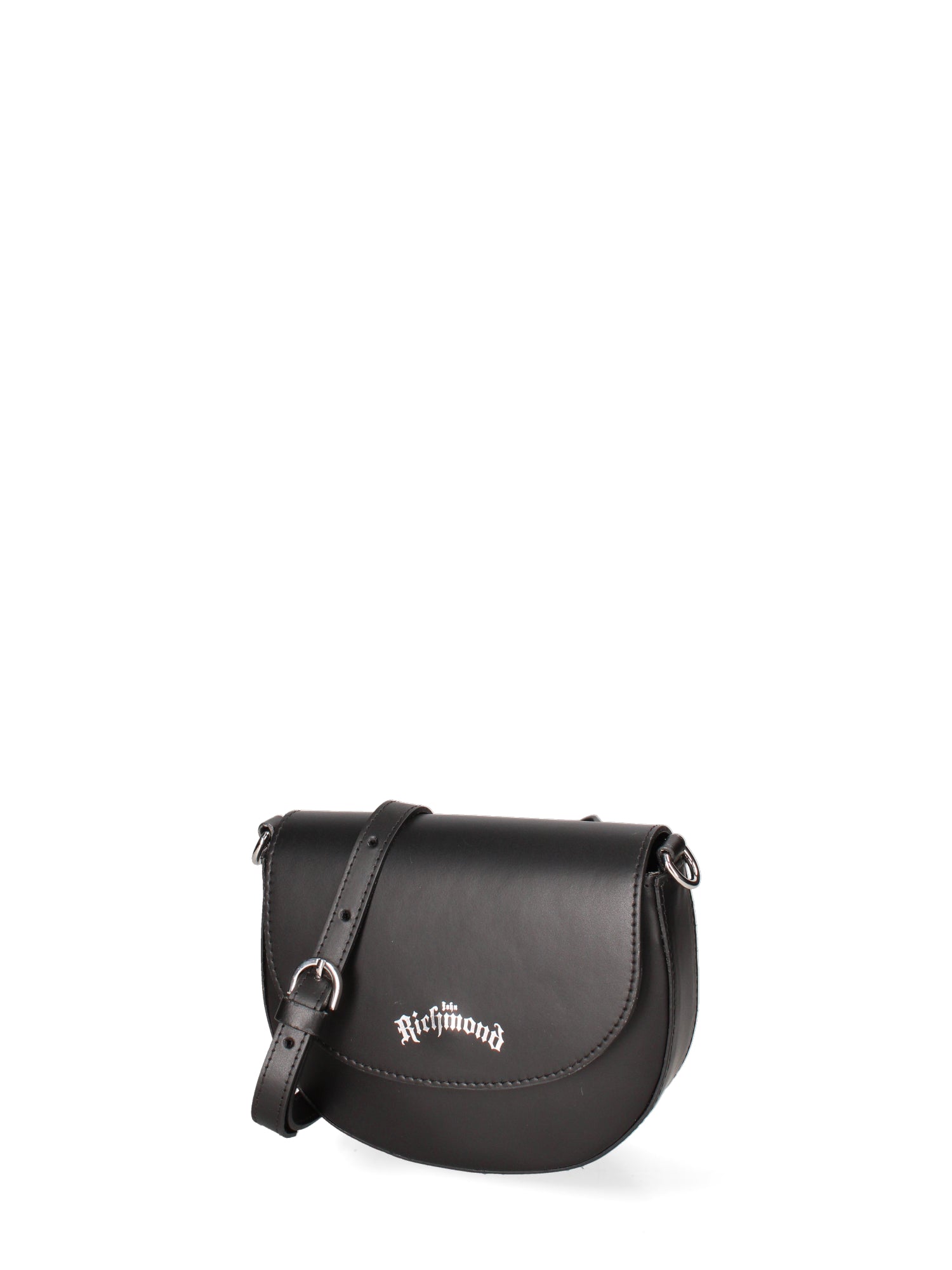 Borsa a tracolla da donna 100% pelle ruga JR-W-1017-BLACK-SILVER John Richmond