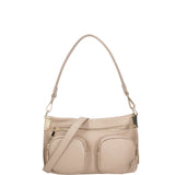 Borsa a spalla da donna Vera pelle 07147-D05 CAPPUCCINO Roberta Rossi