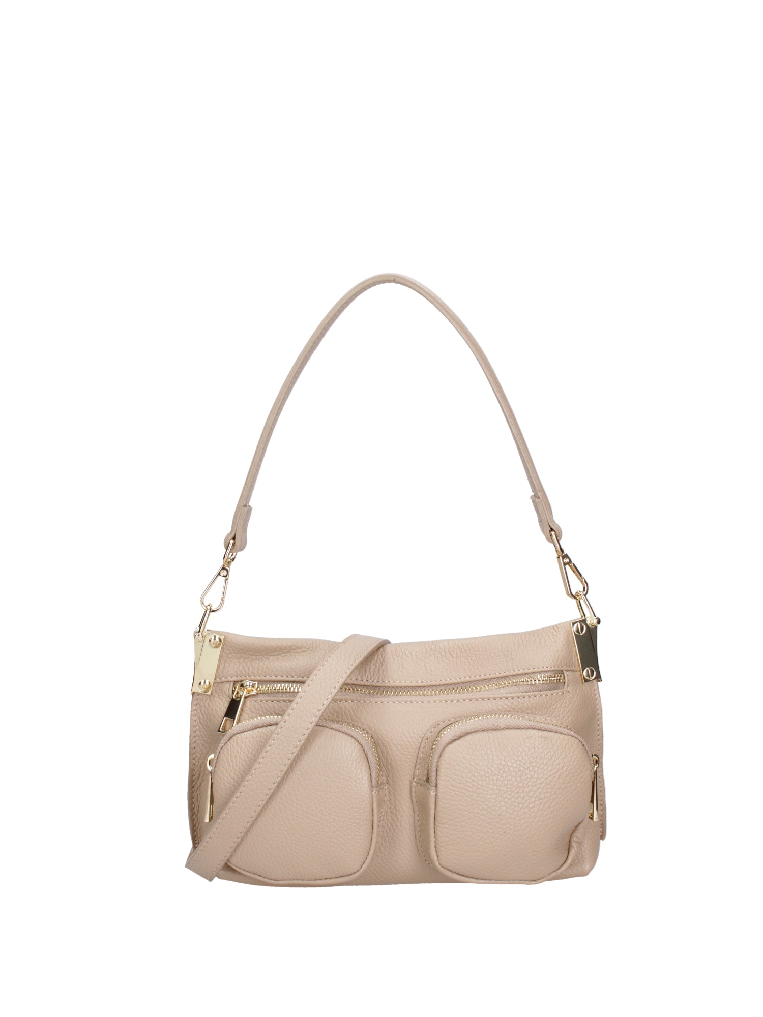Borsa a spalla da donna Vera pelle 07147-D05 CAPPUCCINO Roberta Rossi