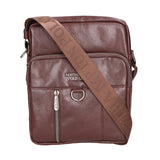 Borsa a tracolla uomo Pelle PU vegana PCL3102-COFFEE Northampton Polo Club