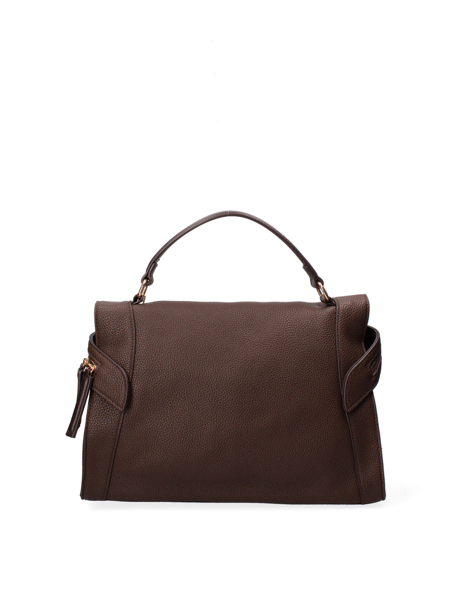 Borsa a mano da donna Ecopelle e poliestere 603-3-CHOCOLATE Diana&co