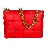 Agostina Borsa a mano da donna Vera pelle 04691-D58 ROSSO FERRARI Gave Lux
