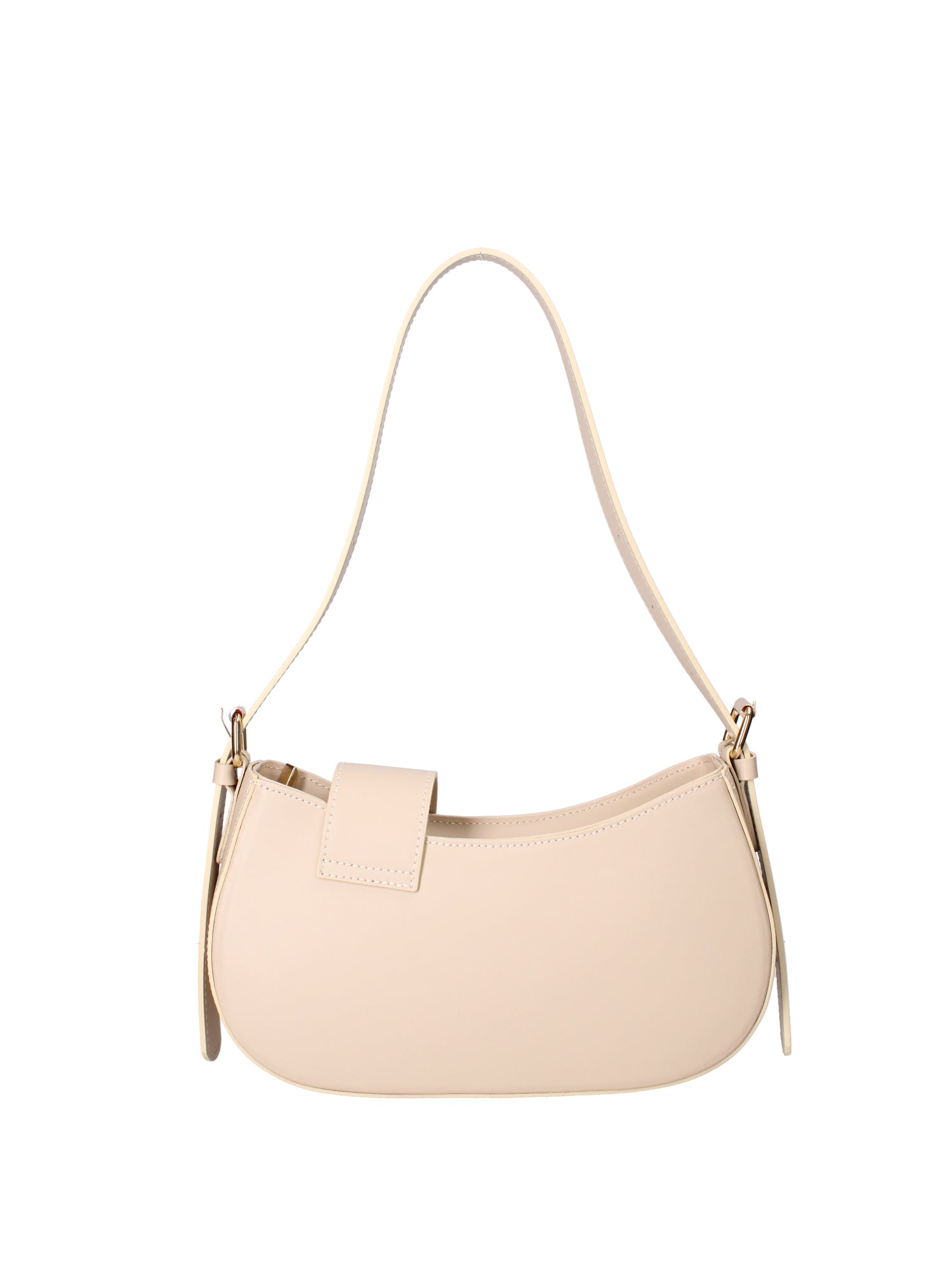 Borsa a spalla da donna 100% vera pelle 07213-L116 BEIGE Roberta Rossi