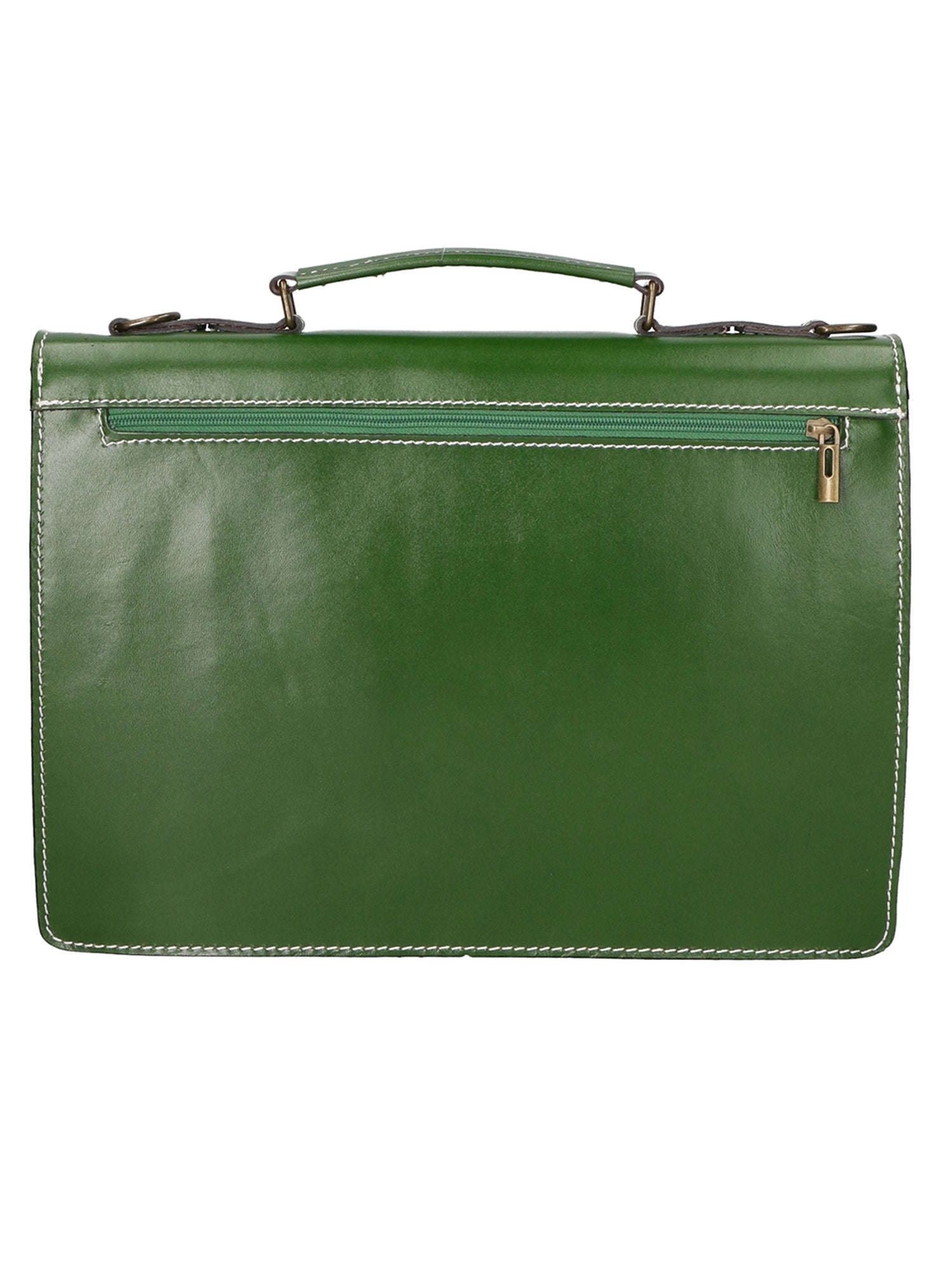 Dafne Borsa da lavoro unisex Vera pelle 7004-VERDE Gave Lux