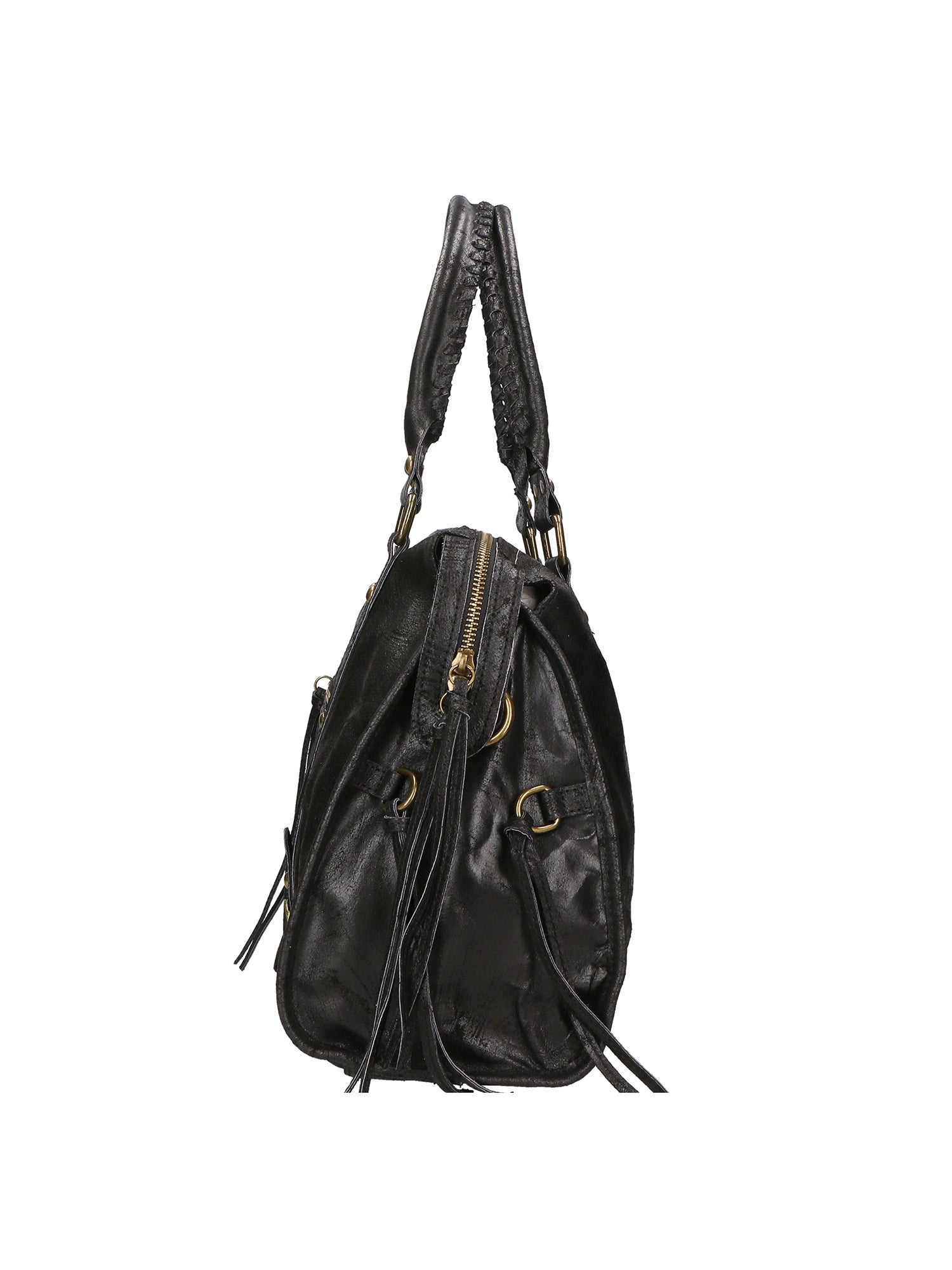 Elara Borsa a spalla da donna Vera pelle 06090-NERO Gave Lux