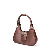 Borsa a mano da donna 100% PVC FLAT-CIRCLE-CHOCOLATE - BRUSH CDF Marc Ellis