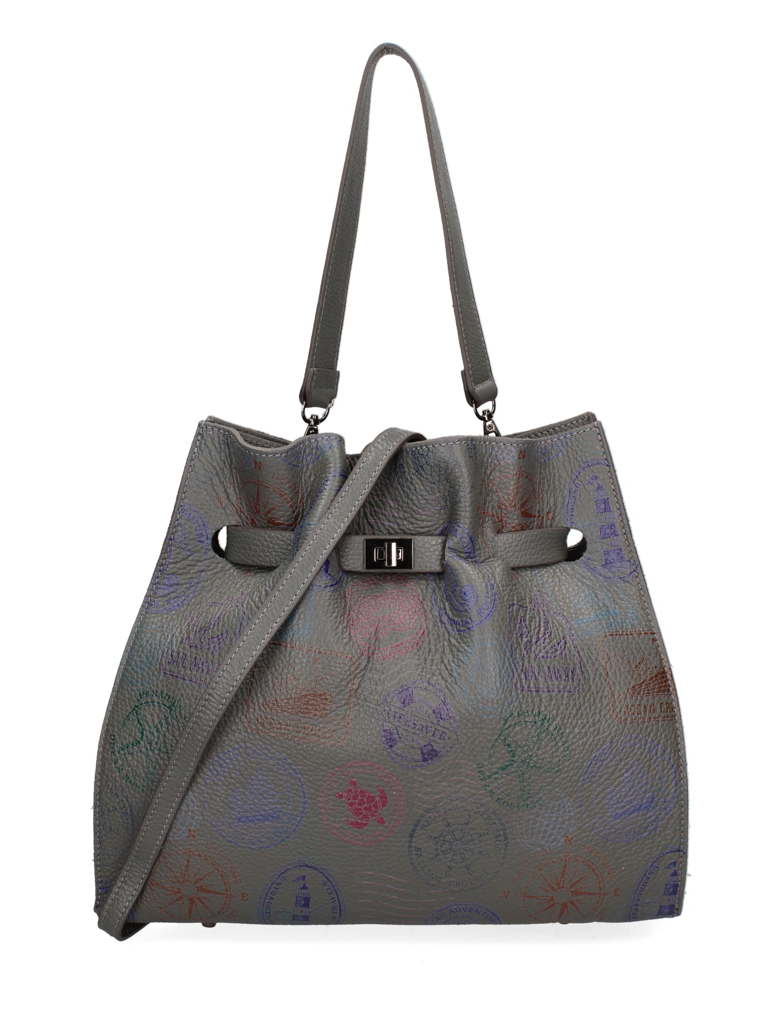 Voyageuse Borsa a mano da donna Vera pelle 564137-GRIGIO Gave Lux