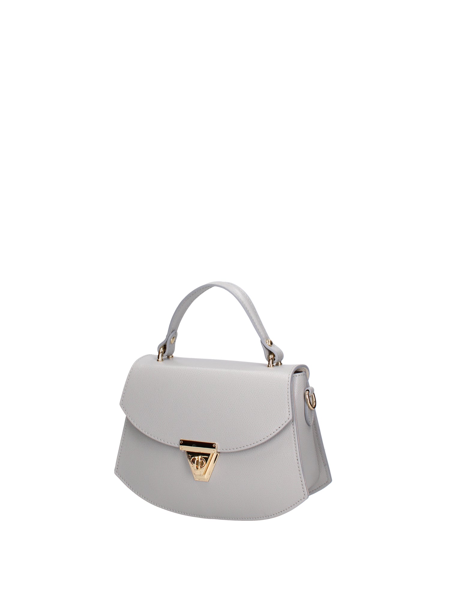 Borsa a mano da donna 100% vera pelle 07202-P 630 GRIGIO CHIARO Roberta Rossi