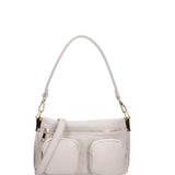 Borsa a spalla da donna Vera pelle 07147-D86 GRIGIO PERLA Roberta Rossi