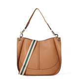 Borsa a spalla da donna 100% pelle riciclata 07224-Cuoio Viola Castellani