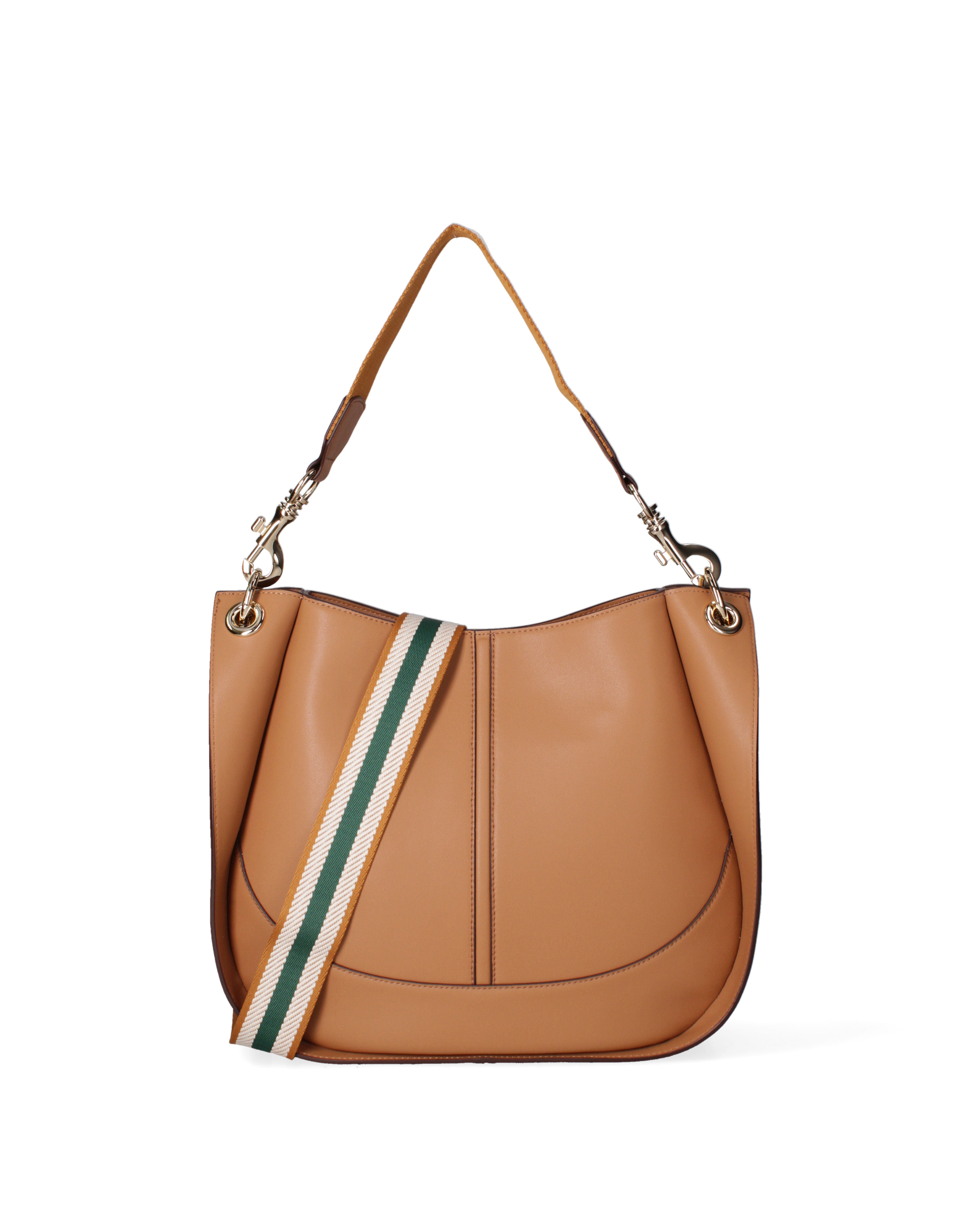 Borsa a spalla da donna 100% pelle riciclata 07224-Cuoio Viola Castellani