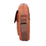 Borsa a tracolla uomo 100% pelle PU PCL3105-BROWN Northampton Polo Club