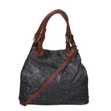 Elenia Borsa a mano da donna Vera pelle 80049-013 BLU NAVY Gave Lux