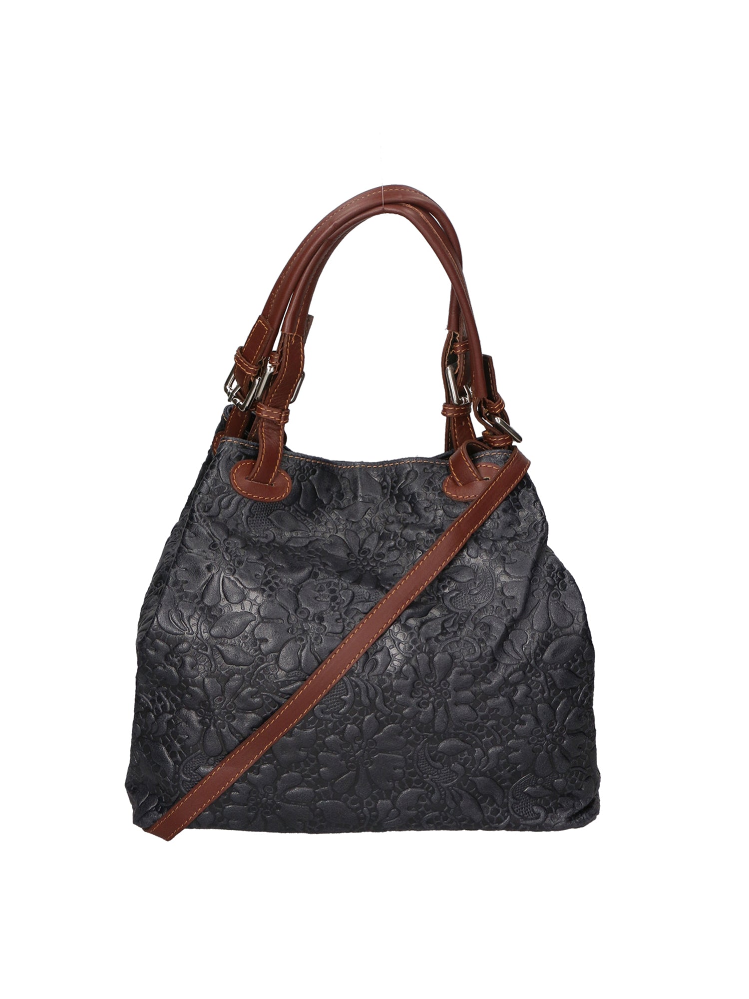 Elenia Borsa a mano da donna Vera pelle 80049-013 BLU NAVY Gave Lux