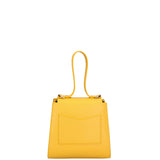 Borsa a mano da donna 100% pelle 07204-L224 GIALLO Viola Castellani