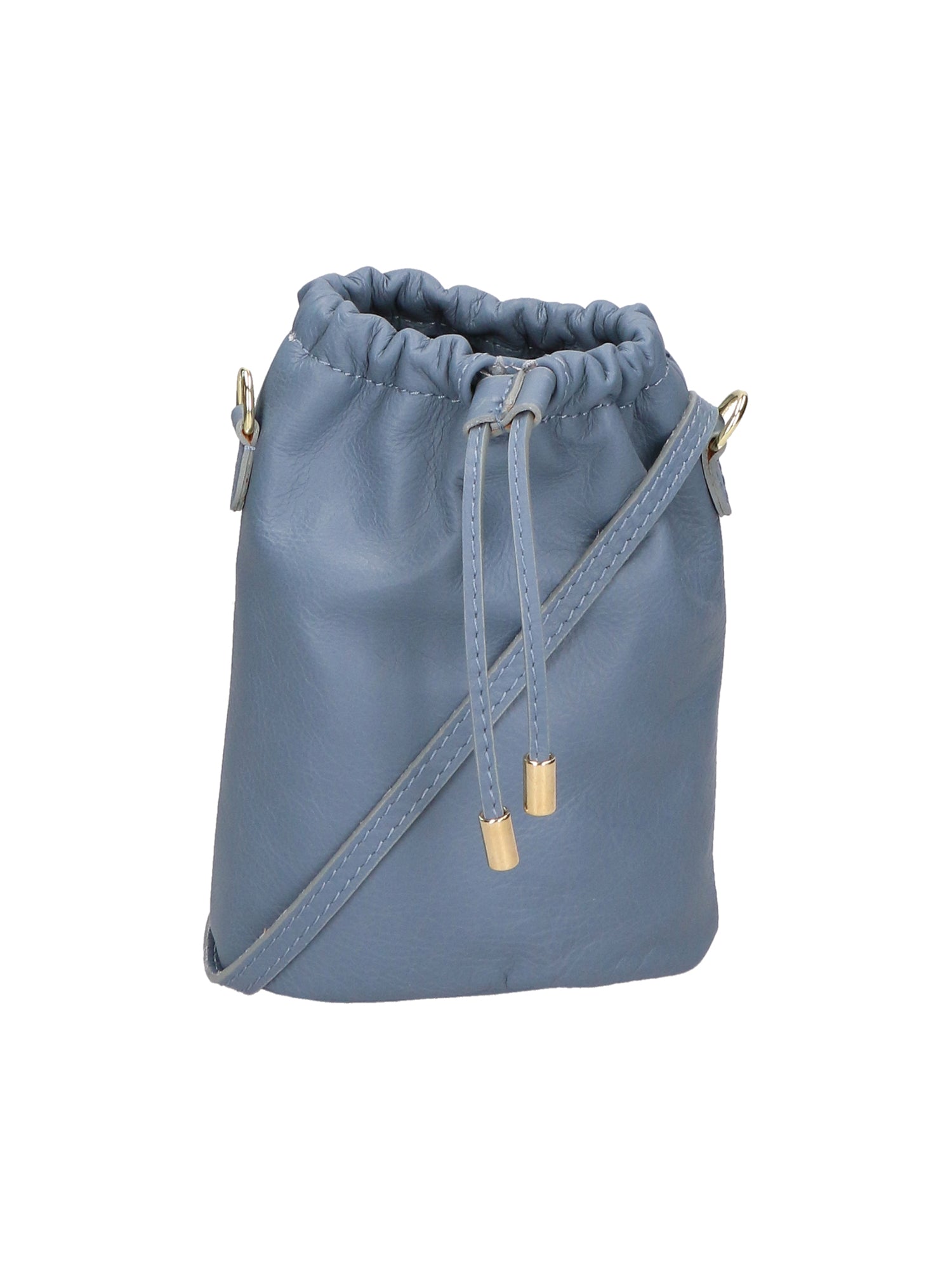 Angela Borsa a sacca da donna Vera pelle 05412-S41 CELESTE SCURO Gave Lux