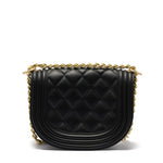 Borsa a mano da donna 100% PVC FLAT ZOE-BLACK + OFF GOLD Marc Ellis