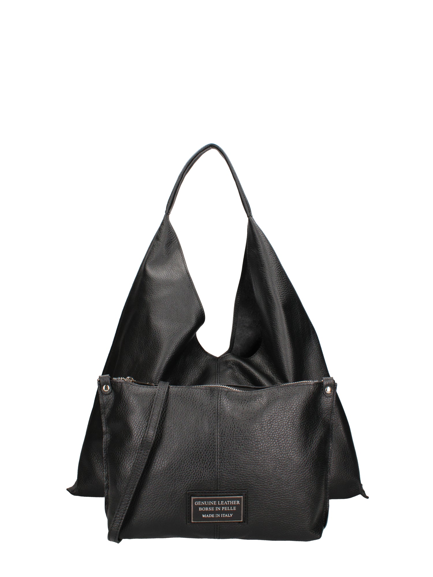 Borsa a mano da donna 100% vera pelle 07209-D28 NERO Roberta Rossi