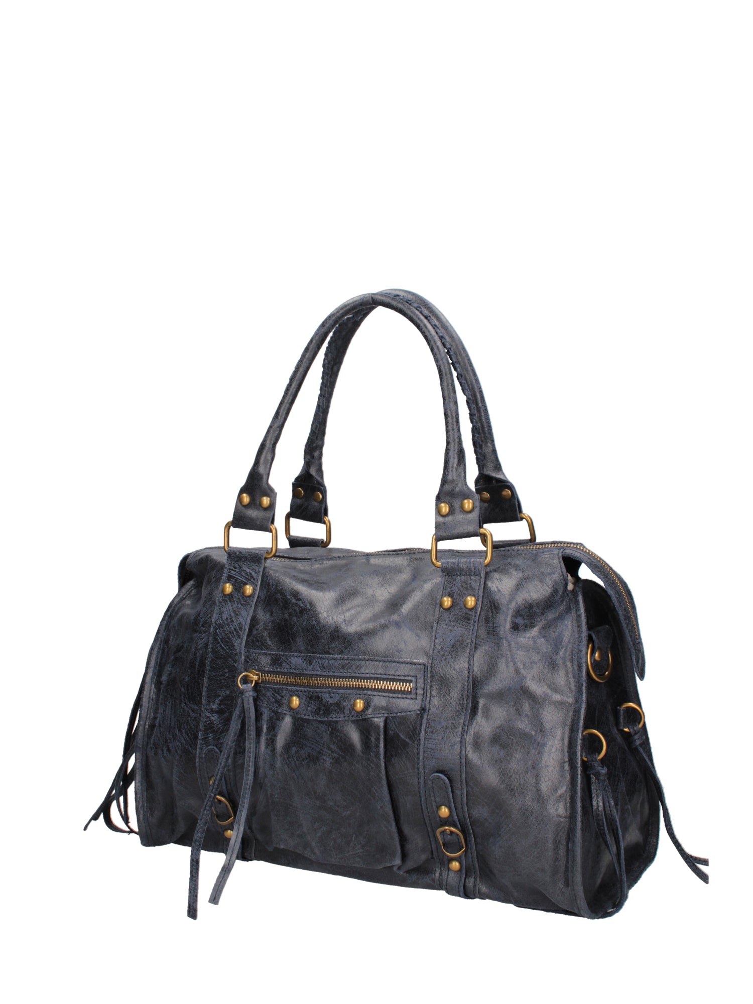 Elara Borsa a spalla da donna Vera pelle 06090-013 BLU NAVY Gave Lux