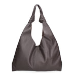 Borsa a spalla da donna 100% vera pelle 07156-D23 T.MORO Viola Castellani