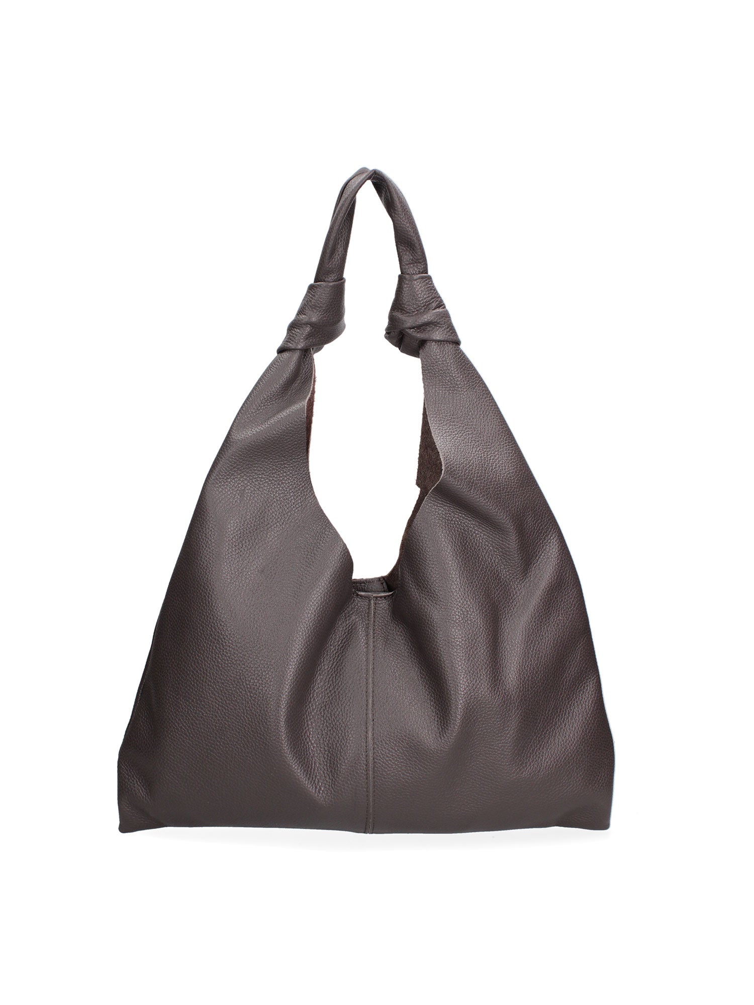 Borsa a spalla da donna 100% vera pelle 07156-D23 T.MORO Viola Castellani