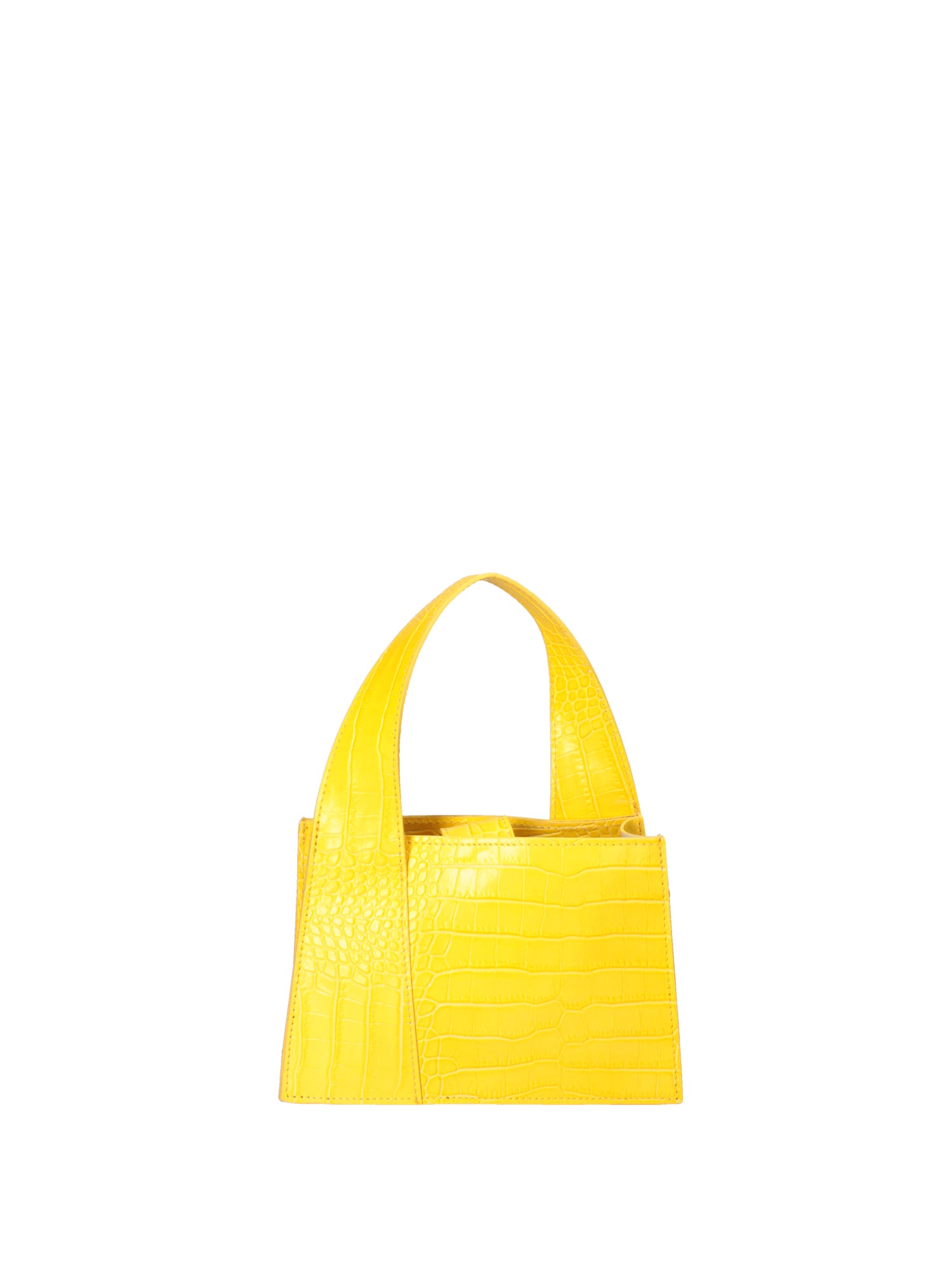 Borsa a mano da donna Vera pelle effetto cocco 07220-C04 GIALLO Roberta Rossi