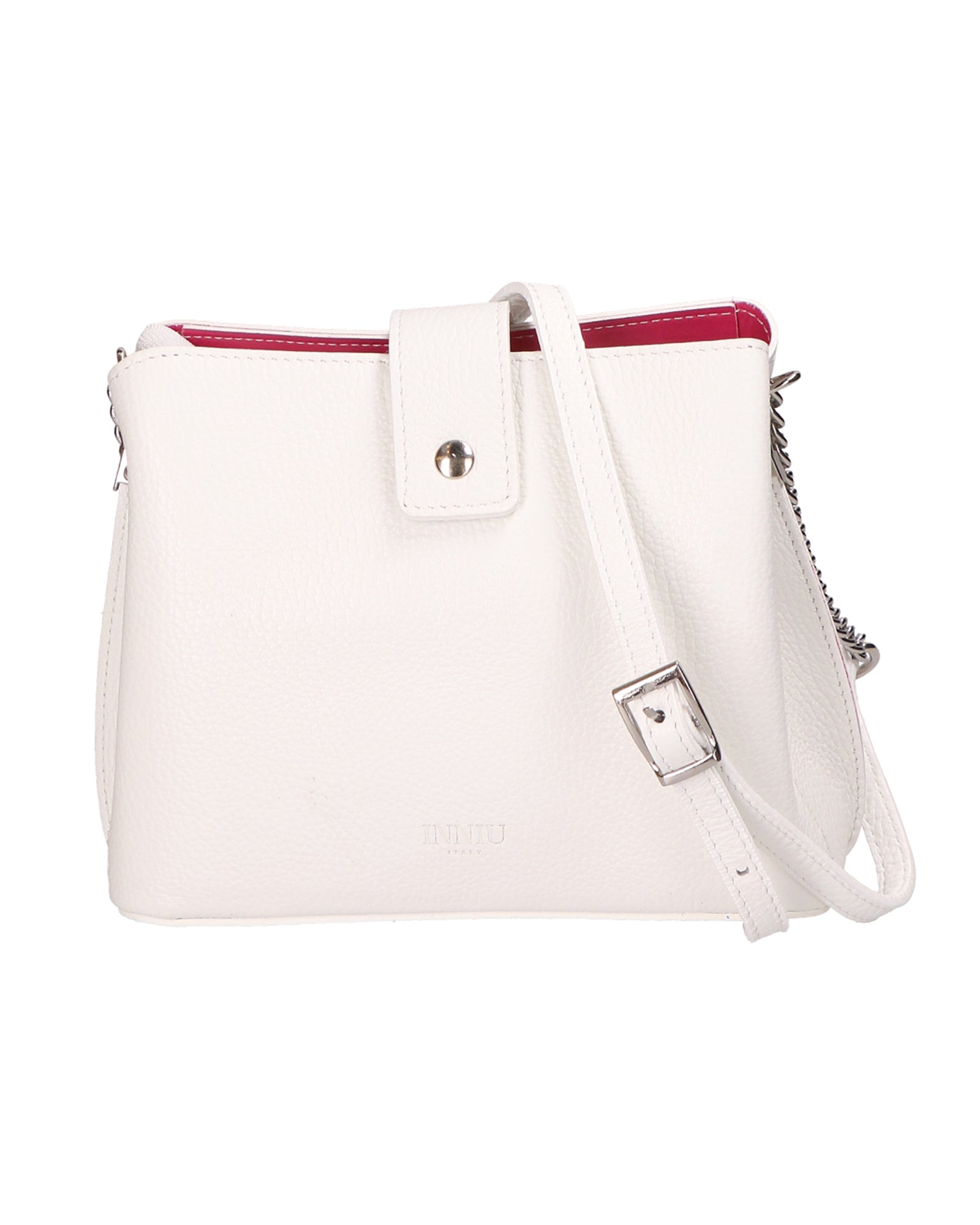 Eridana Borsa a tracolla da donna Vera pelle 1137-BIANCO Gave Lux