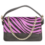 Aleide Borsa a mano da donna Vera pelle 04858-ZEBRA FUXIA Gave Lux