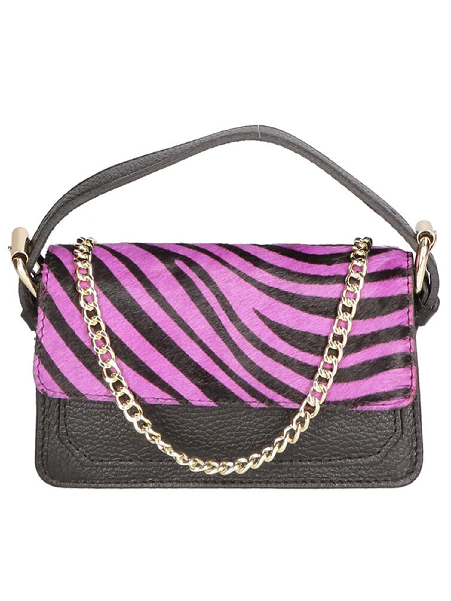 Aleide Borsa a mano da donna Vera pelle 04858-ZEBRA FUXIA Gave Lux