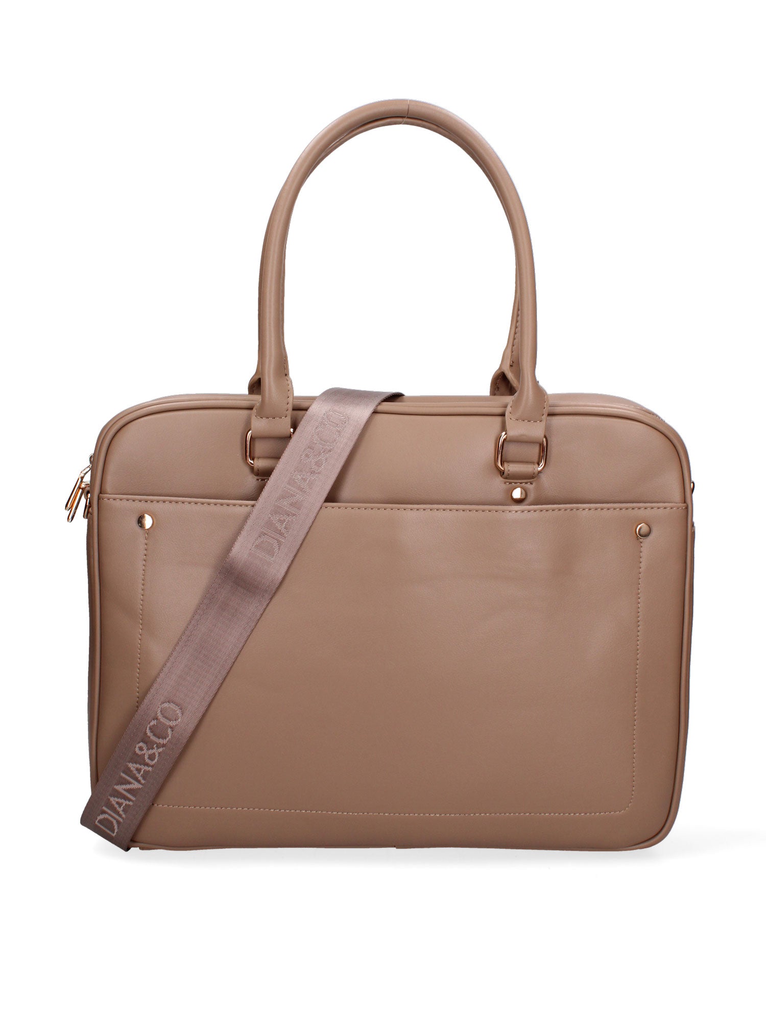 Valora Borsa da lavoro unisex Ecopelle e poliestere 3403-2-TAUPE Diana&co
