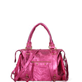 Novara Borsa a spalla da donna Vera pelle 06090 LM-L023 FUXIA Gave Lux