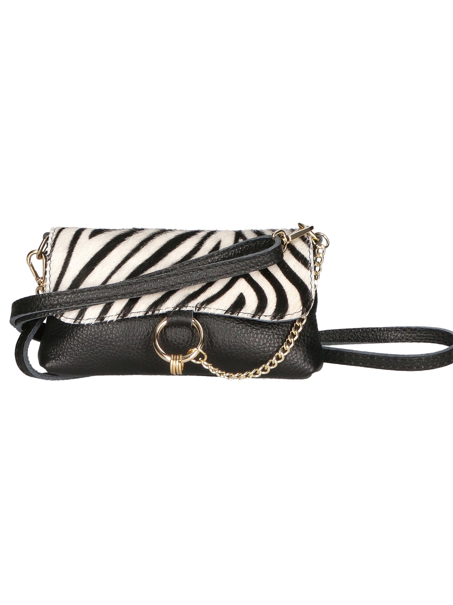 Safira Borsa a mano da donna Vera pelle 04760-ZEBRA BIANCO Gave Lux