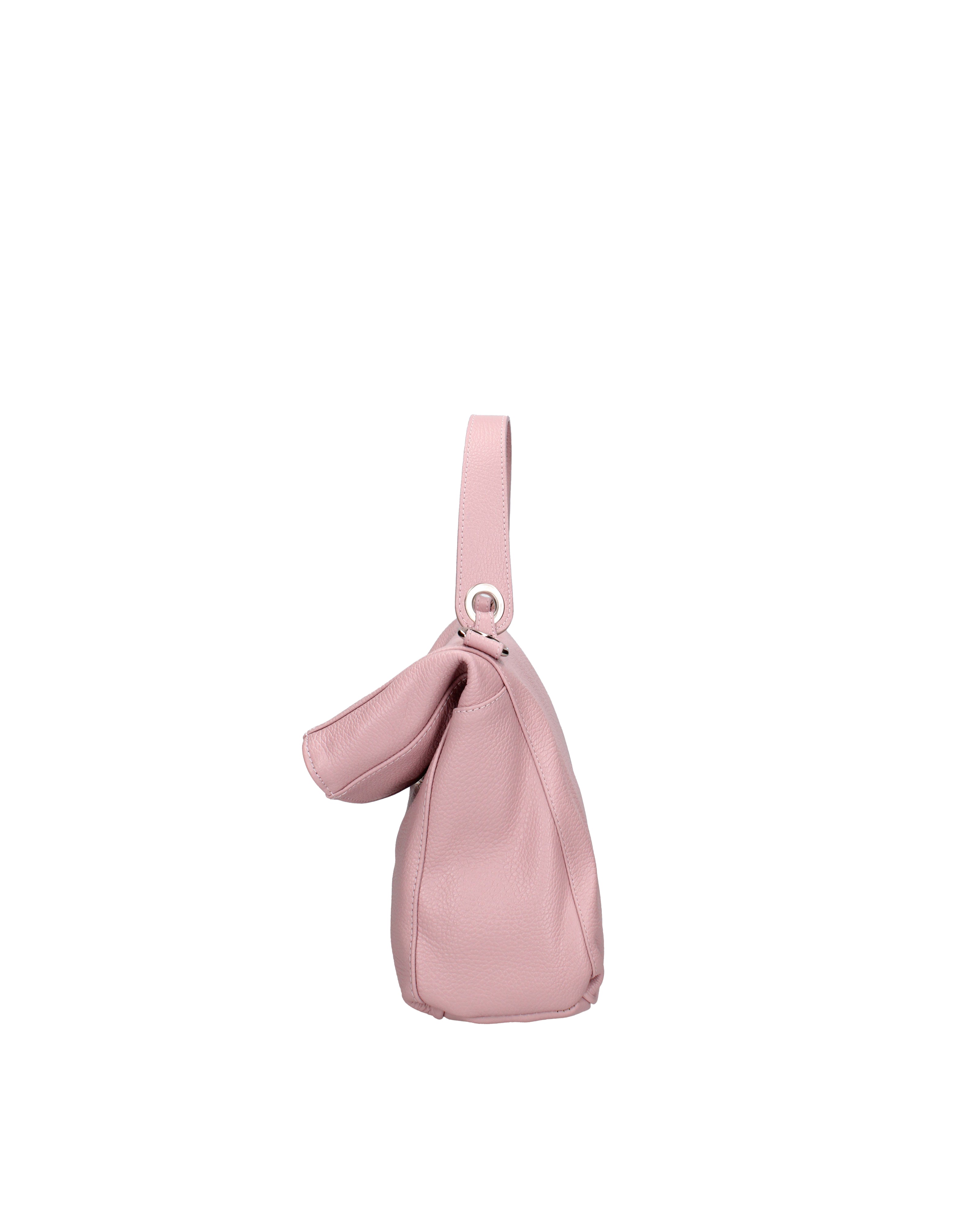 Borsa a spalla da donna Vera pelle 07159-D56 PINK Viola Castellani