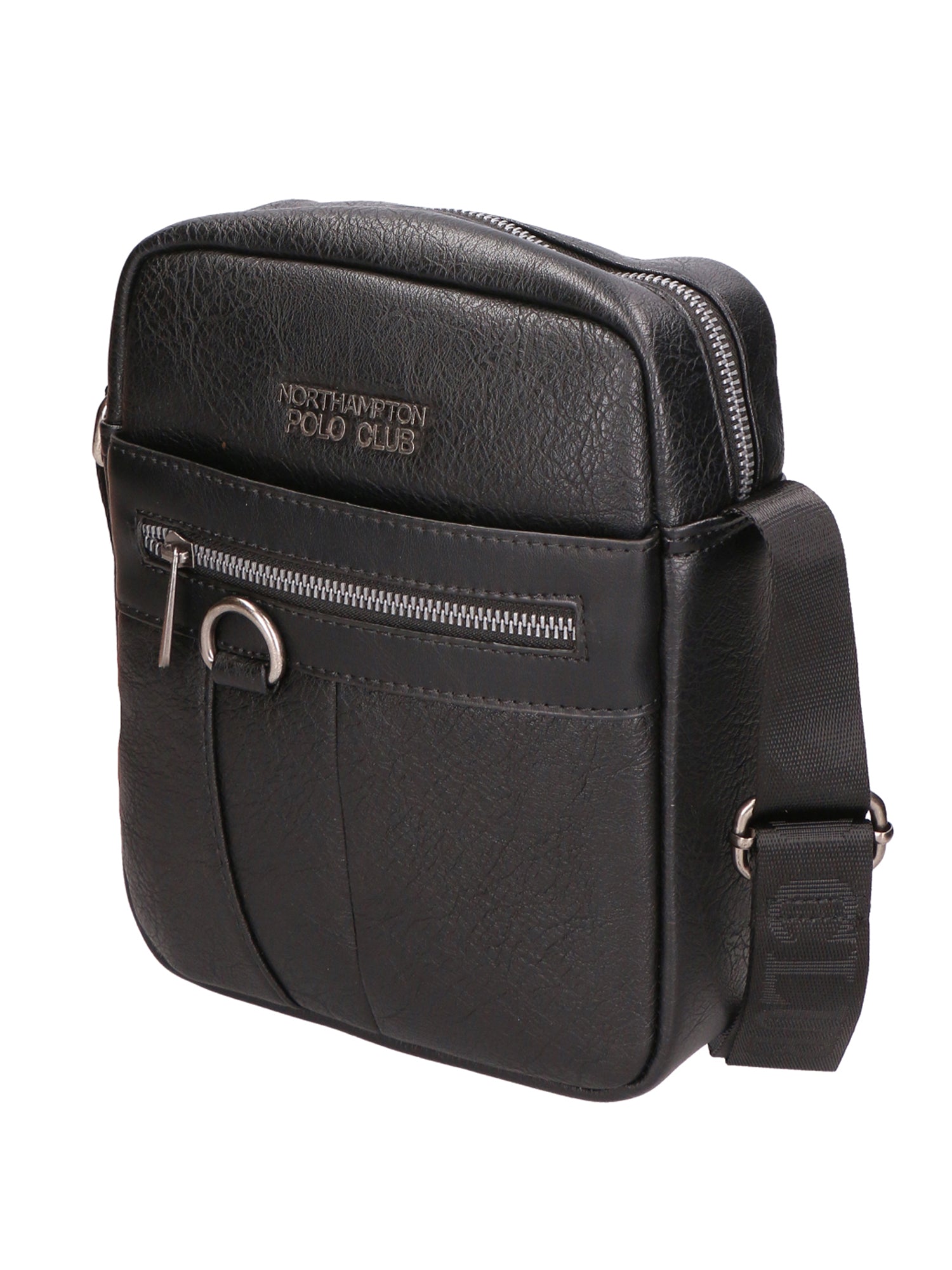 Borsa a tracolla uomo 100% pelle PU PCL3009-BLACK Northampton Polo Club