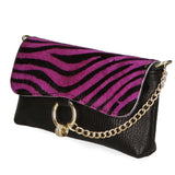 Safira Borsa a mano da donna Vera pelle 04760-ZEBRA FUXIA Gave Lux