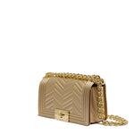 Borsa a mano da donna 100% Pvc FLAT XS MANHATTAN-GOLD + LIGHT GOLD Marc Ellis