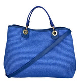 Amanda Borsa a mano da donna Vera pelle e paglia 05168-530 D22 BLUETTE Gave Lux
