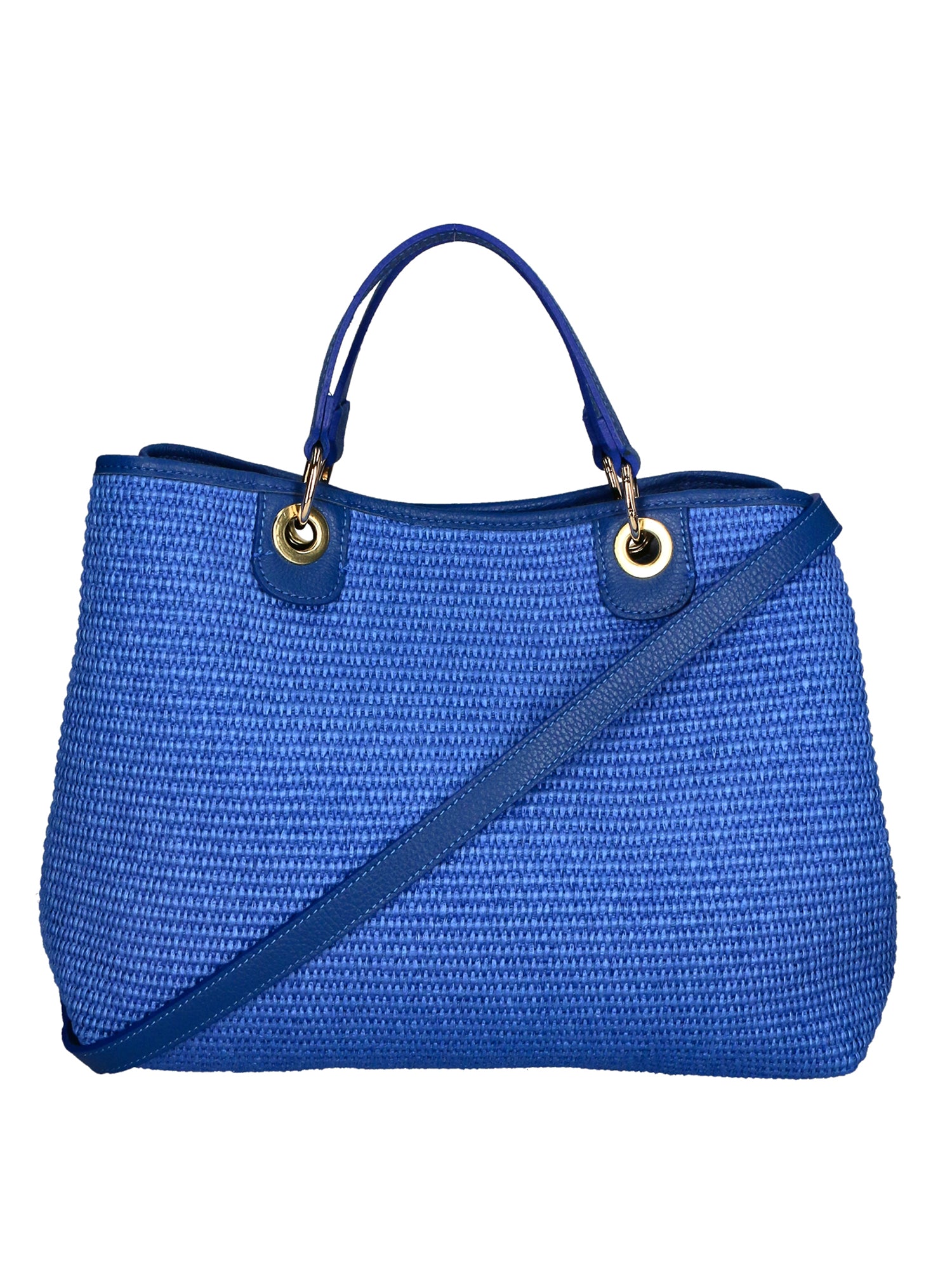 Amanda Borsa a mano da donna Vera pelle e paglia 05168-530 D22 BLUETTE Gave Lux