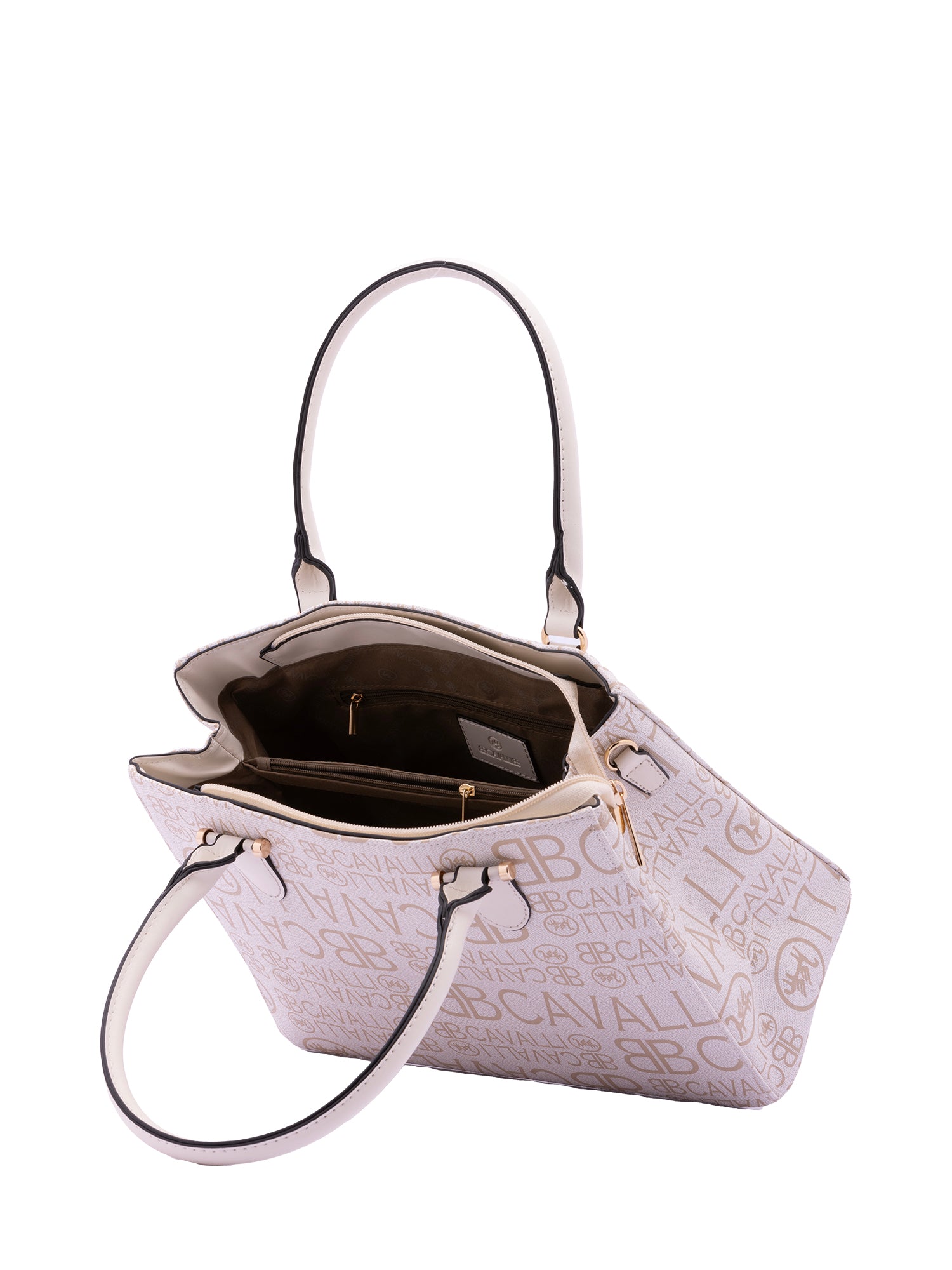 Borsa a mano da donna Ecopelle e poliestere BC1370-BIANCO B Cavalli