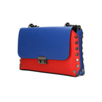 Vera pelle 8641-ROSSO+BLU Borsa a tracolla da donna Evanthe Pro Gave Lux
