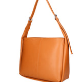 Borsa a spalla da donna Misto pelle e tessuto 07157-D44 CUOIO Roberta Rossi