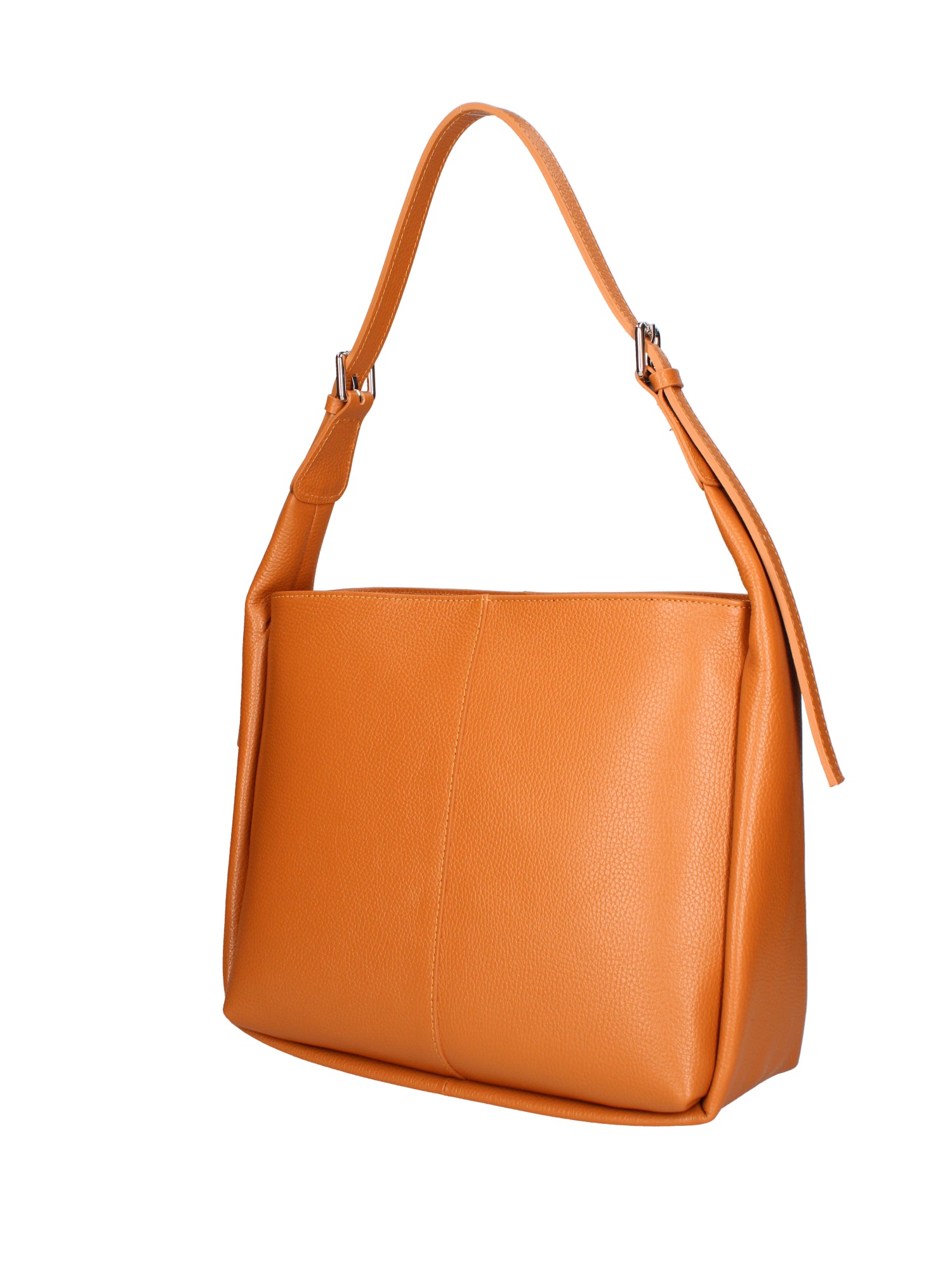 Borsa a spalla da donna Misto pelle e tessuto 07157-D44 CUOIO Roberta Rossi